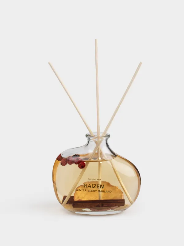 Ароматический диффузор, 230 мл, с наполнением, Winter berry garland, Raizen, image-0