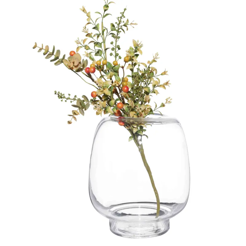 Ваза для цветов, 23 см, стекло, Clear, image-2