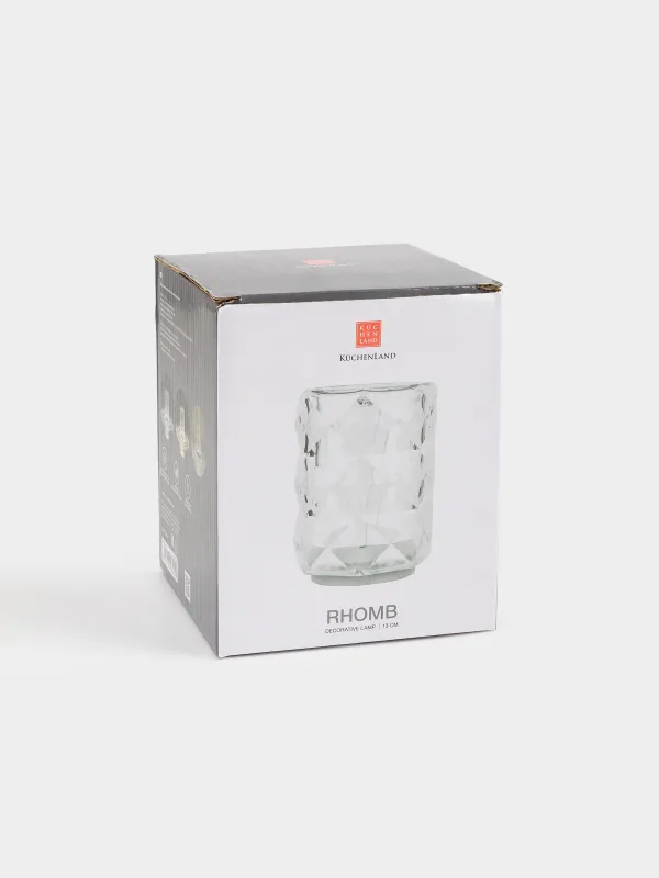 Светильник сенсорный, 13 см, беспроводной, пластик/металл, Ромб, Rhomb, image-4