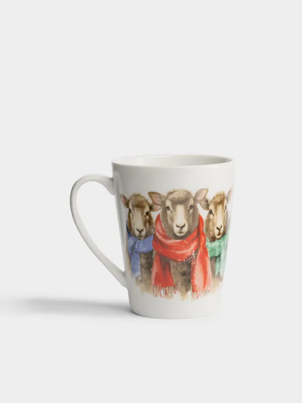 Кружка, 420 мл, Овечки в шарфах, Sheep trio, image-1