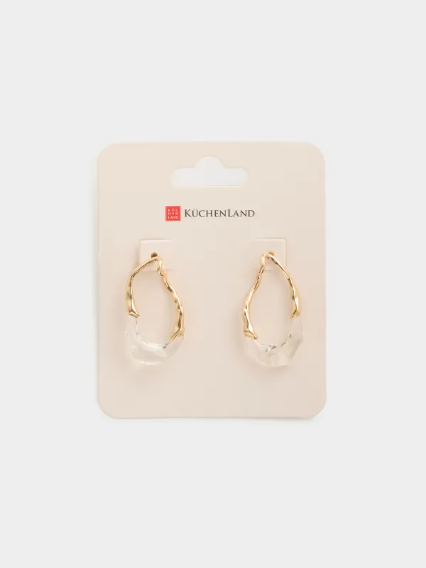 Серьги-пусеты, металл/смола, Jewelry, image-2