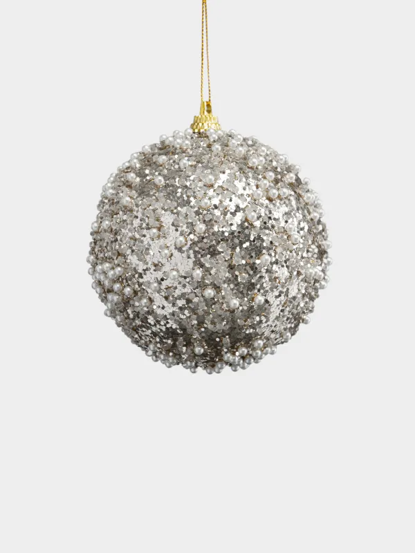 Игрушка елочная, 9 см, Шар с бусинами, Ball sparkle, image-1