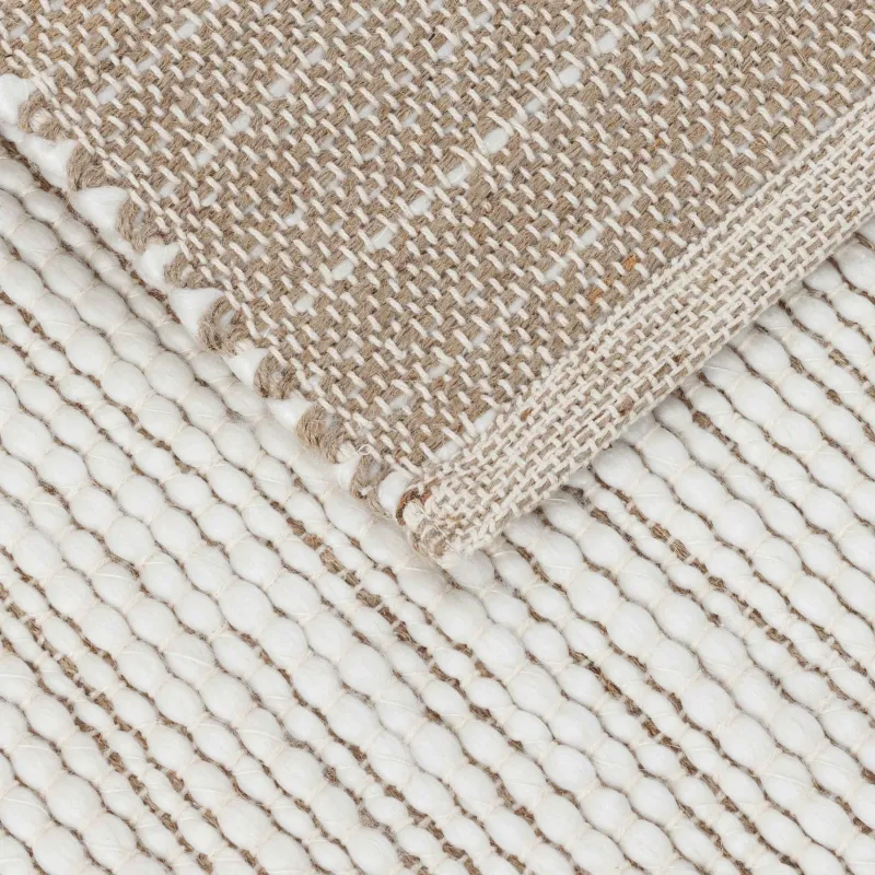 Коврик, 50х80 см, полиэстер/джут/хлопок, бежево-молочный, Vincent, image-2