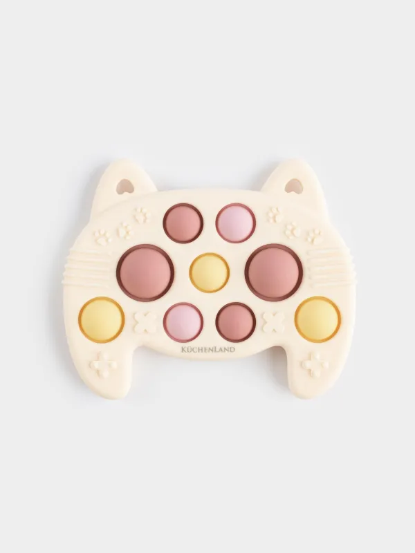 Игрушка развивающая, 10х8 см, Кот-игровой пульт, Pop-it, image-0