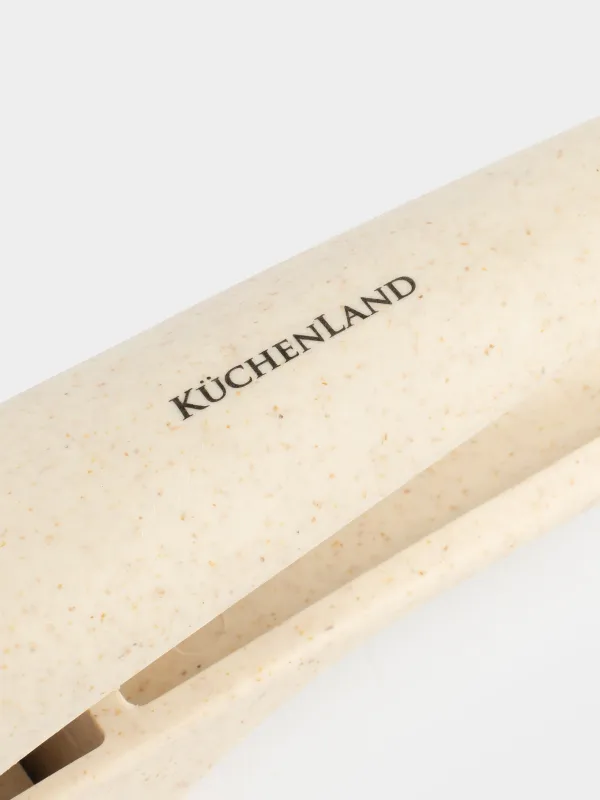 Пресс для чеснока, 19 см, 2 в 1, пластик/сталь, бежевый, в крапинку, Soft speckled, image-3