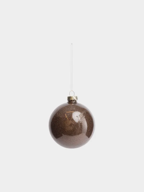 Набор елочных игрушек, 8 см, 4 шт, Шар с блестками, Ball sparkle, image-2
