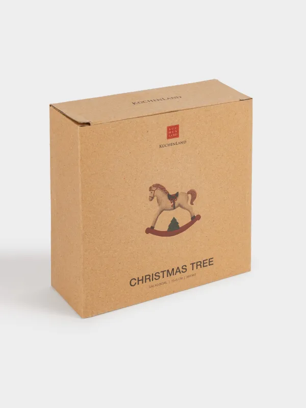 Салатник, 15x5 см, 380 мл, керамика, Лошадка, Сhristmas tree, image-5