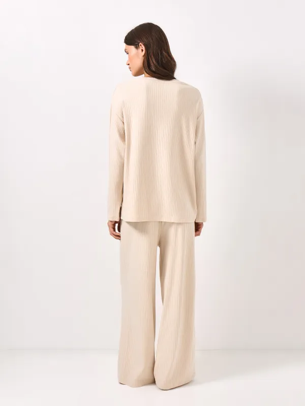 Лонгслив домашний, песочный, Camaria, image-5