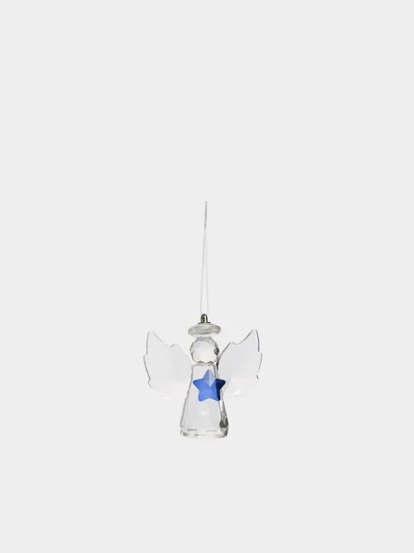 Игрушка елочная, 5 см, Ангел с синей звездой, Angel figurine, image-0