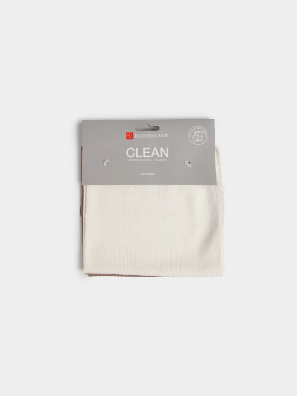 Тряпка для стекла/пластика/зеркал, 32х32 см, 2 шт, Beige clean, image-3
