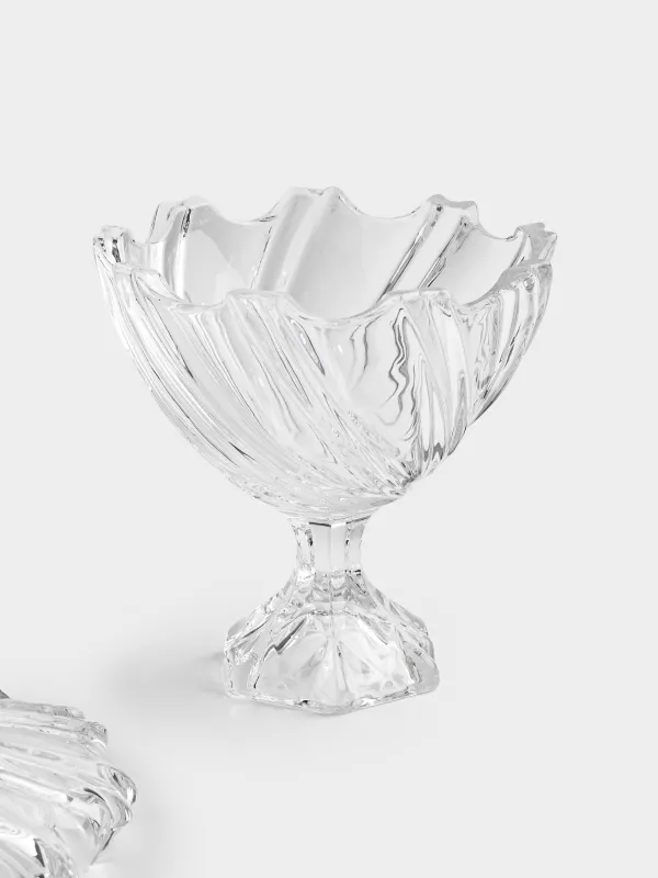 Конфетница, 14х23 см, 480 мл, на ножке, с крышкой, стекло Р, Torsido, image-3