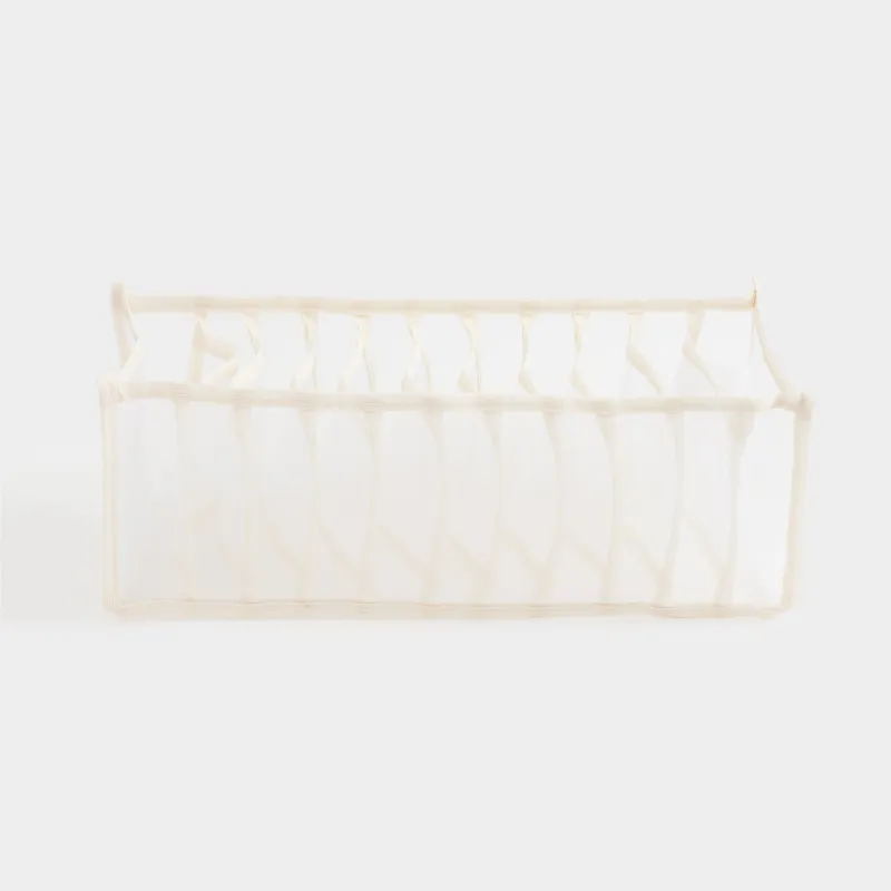 Органайзер-разделитель для ящиков, 32х12 см, 11 отд, текстиль, бежевый, Pedant light, image-2