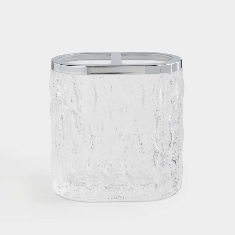 Стакан для зубных щеток, 11 см, стекло/сталь, Hiona