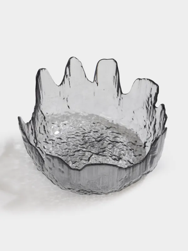 Салатник, 20х9 см, 1,1 л, стекло, серый, Nautilus color, image-2