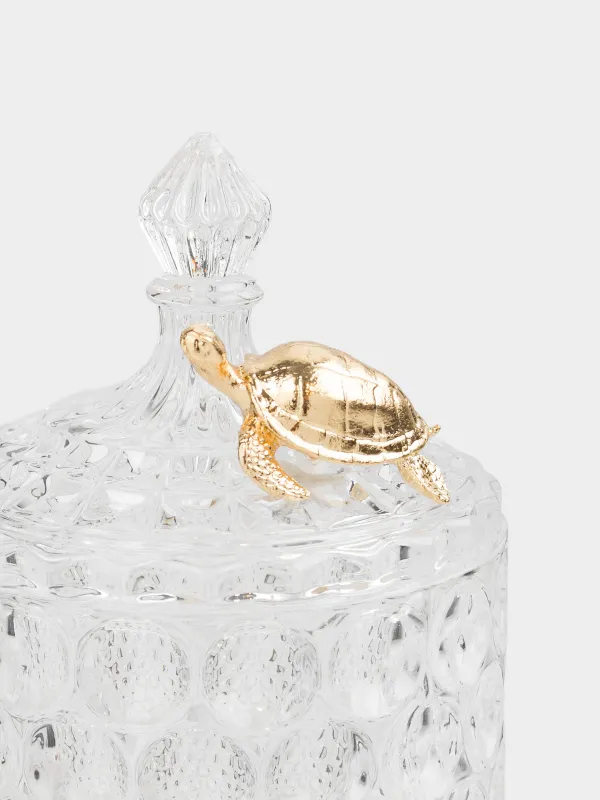 Емкость для хранения, 15х9 см, 330 мл, стекло Р/металл, Черепаха, Bubbly, image-4