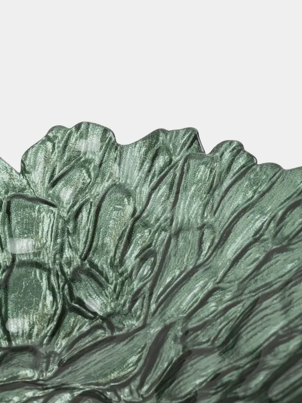 Ваза для фруктов, 29х9 см, стекло Р, зеленая, Pion color, image-2