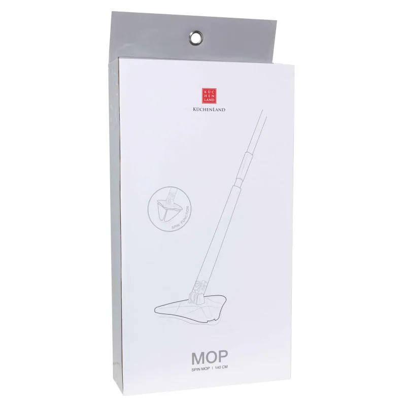 Швабра, с отжимом, треугольная, серо-белая, Mop, image-6