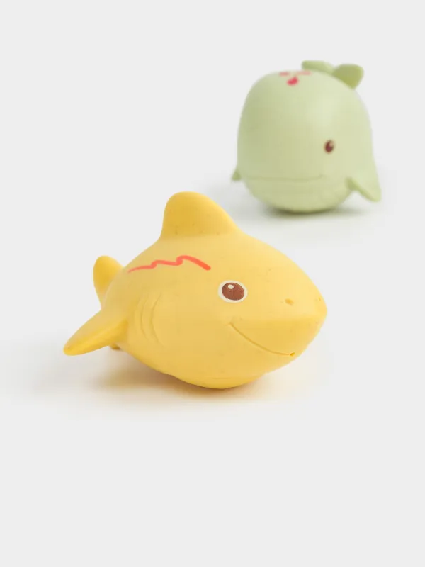 Набор игрушек для купания, 3 пр, ПВХ, цветной, Морские обитатели, Aquatic animals, image-2