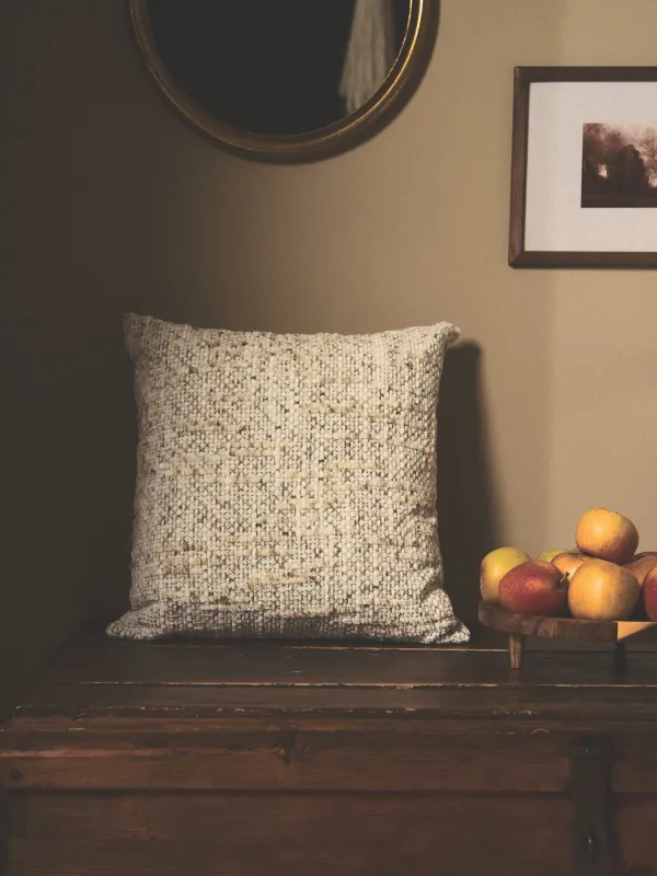 Подушка декоративная, 45х45 см, вельвет, бежевая, Nordkap, image-2