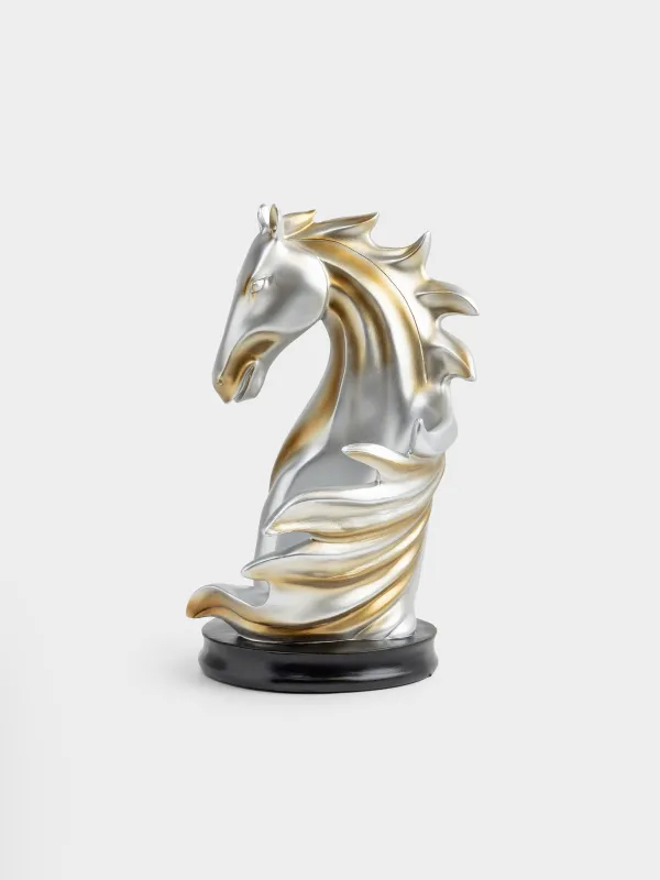 Подставка для бутылки, 15х29 см, полирезин, золотисто-серебристая, Конь, Horse color, image-2