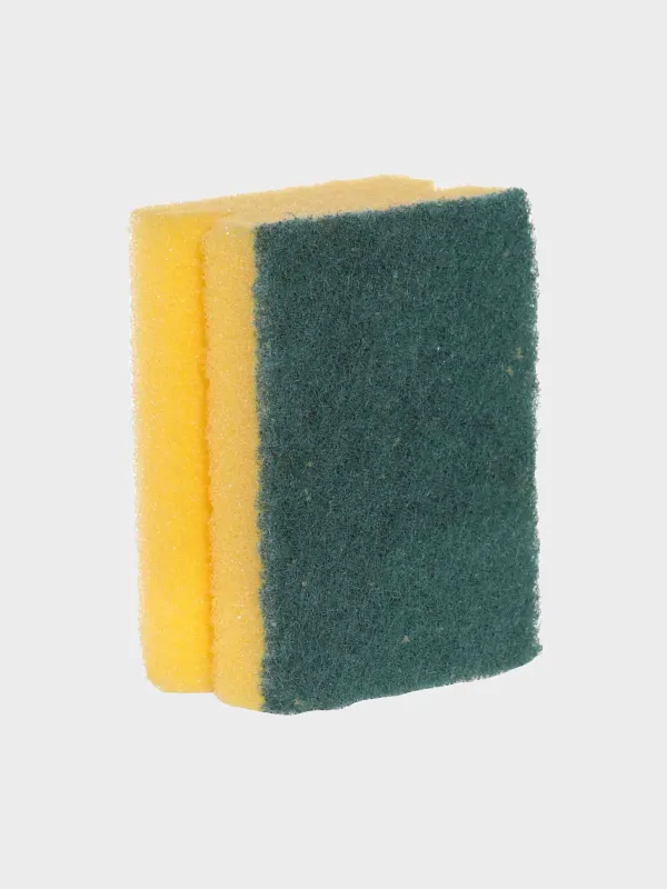 Держатель для кухонной губки, 9х10/18 см, подвесной, с губкой, резина, белый, Капли, Keeping, image-2