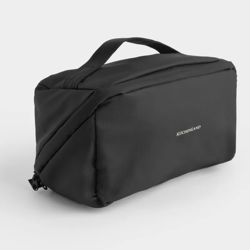 Косметичка, 25х13 см, нейлон, черная, Force, image-2