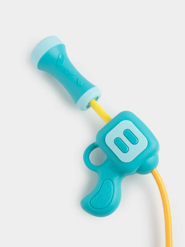 Пистолет водяной, 17 см, с рюкзаком-резервуаром для воды, пластик, голубой, Динозавр, Dino, image-1