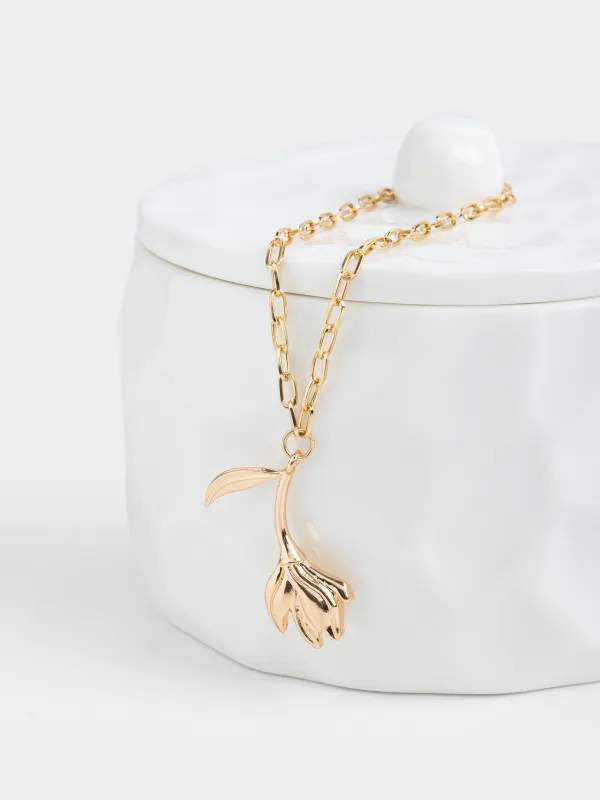 Емкость для хранения, 13х10 см, 500 мл, с подвеской, фарфор P, молочная, Мятый эффект, Crumple, image-3