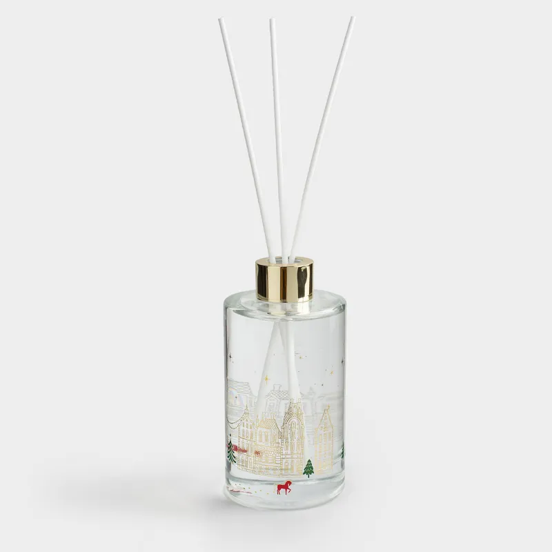 Ароматический диффузор, 200 мл, Raw Space, Домики с лошадкой, Snow sparks