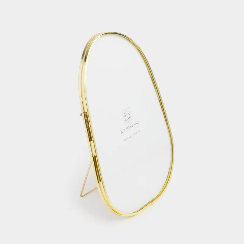 Фоторамка, 14х20 см, сталь/стекло, золотистая, Fantastic gold, image-0