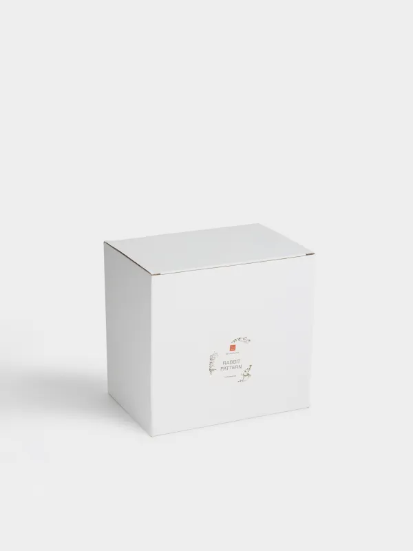 Салатник с декором, 19х12 см, 730 мл, керамика D, молочный, Кролик с цветами, Rabbit pattern, image-5