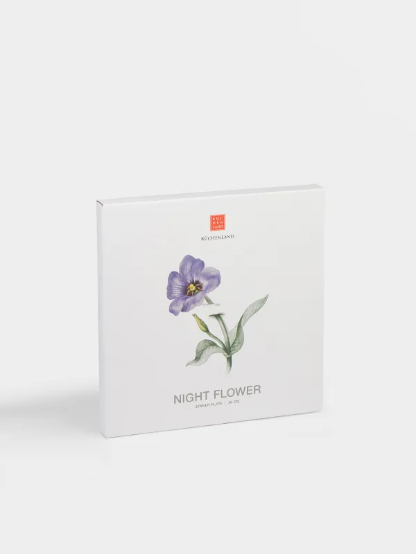 Тарелка обеденная, 26 см, Цветы, Night flower, image-5