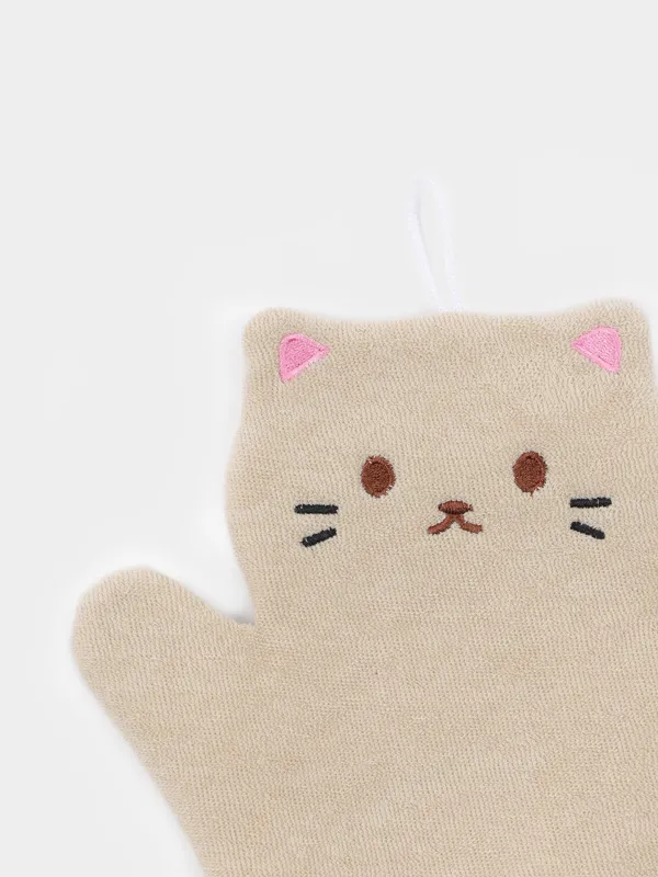 Мочалка-варежка для тела, Кот, Cat, image-2