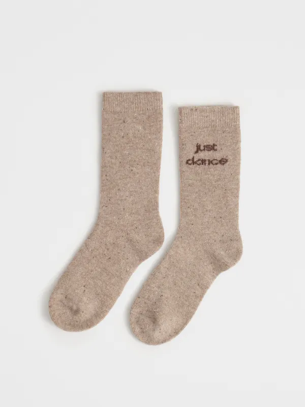 Носки с добавлением шерсти, песочные, Wool warm, image-0