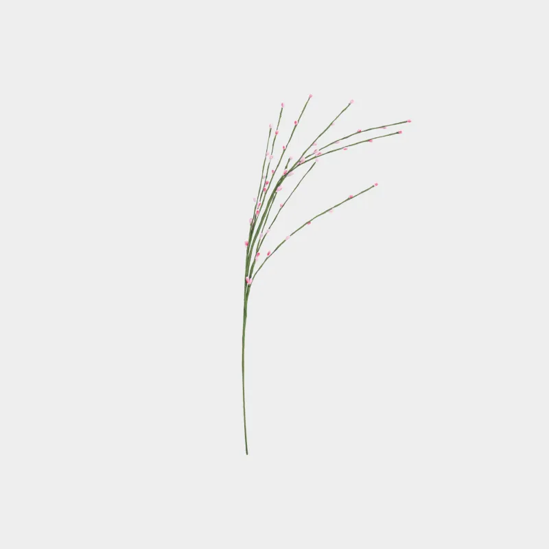 Ветка декоративная, 70 см, пластик, Розовые ягоды, Willow decor