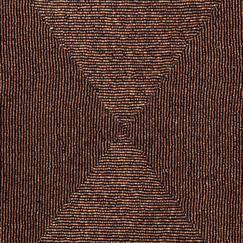 Салфетка под приборы, 30х40 см, бисер, прямоугольная, темно-бронзовая, Shiny beads, image-3