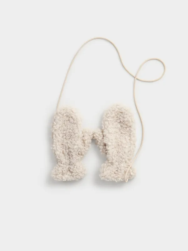Варежки из искусственного меха на шнурке, Curled warm, image-2