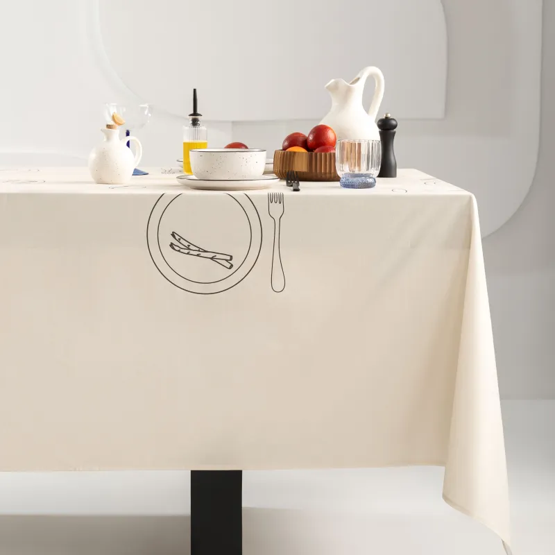 Скатерть, 170х250 см, хлопок, бежевая, Сервировка стола, Kitchen art