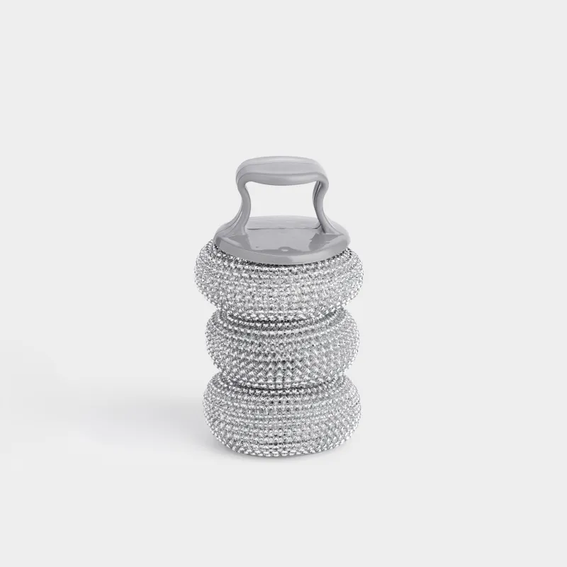 Губка для уборки, с коротким держателем, пластик, Clean