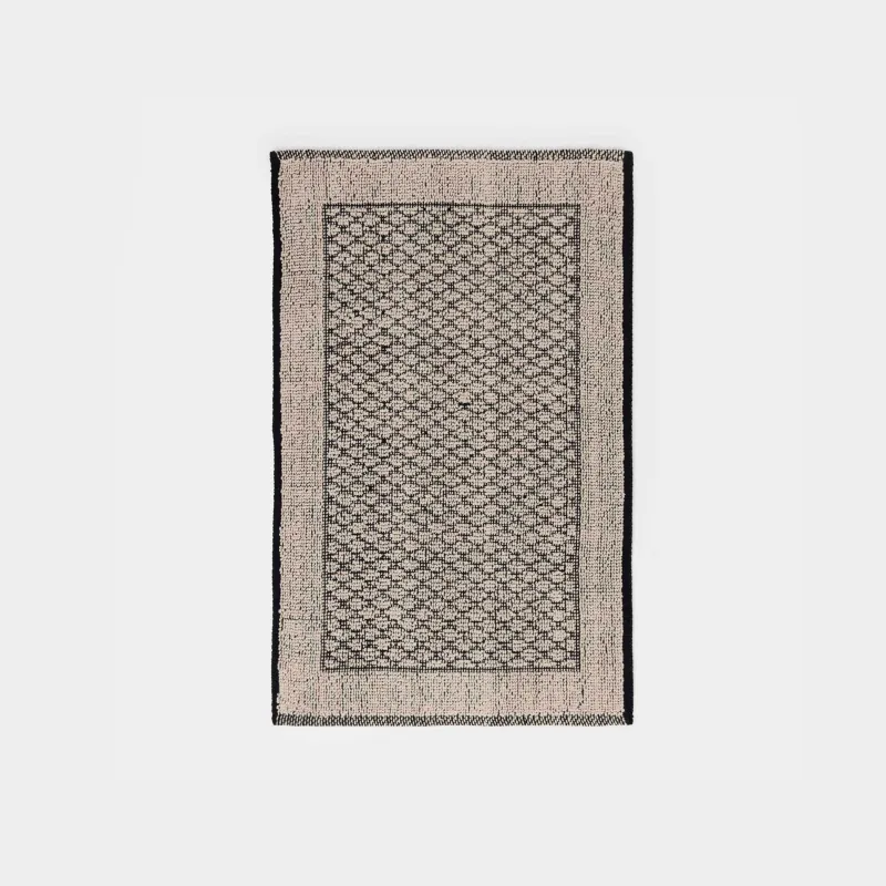 Коврик, 50х80 см, с бахромой, противоскользящий, Rhombic