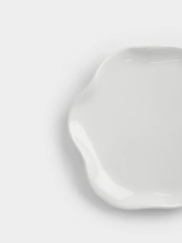 Подставка под ложку, 12 см, керамика D, молочная, Волнистый край, Crumple, image-2