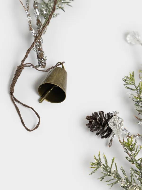 Гирлянда декоративная, 1,2 м, Заснеженная хвоя, Conifer crystal decor, image-1