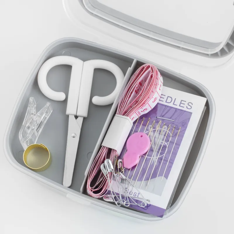 Набор для шитья и рукоделия, 13х10 см, 40 пр, в органайзере, пластик/металл, серый, Thread, image-2