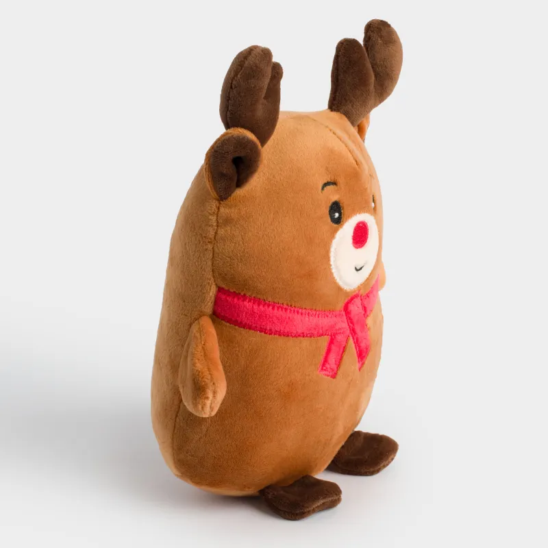 Игрушка, 18 см, мягкая, полиэстер, коричневая, Олень, Deer toy, image-2