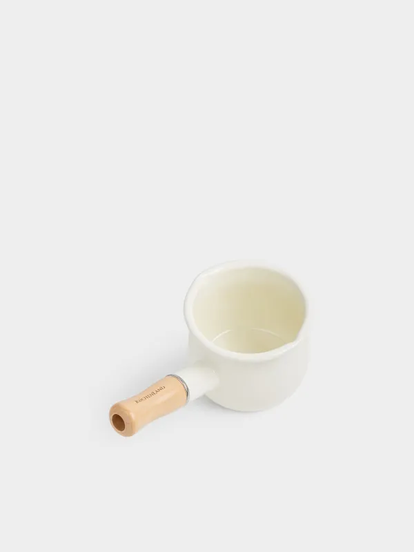 Турка, 550 мл, металл эмалированный/дерево, молочная, Enjoy the moment, Nostalgia, image-4