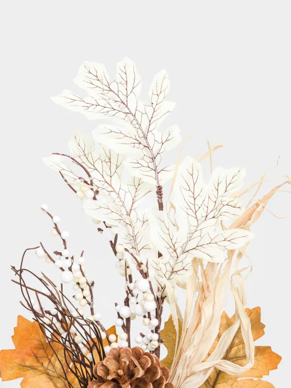 Ветка декоративная, 55 см, пенопласт/полиэстер, Лотос с подсолнухом, Nelumbo decor, image-3