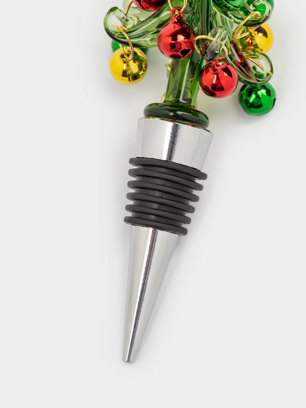 Пробка для винной бутылки, 13 см, металл/стекло, Christmas traditions, image-2