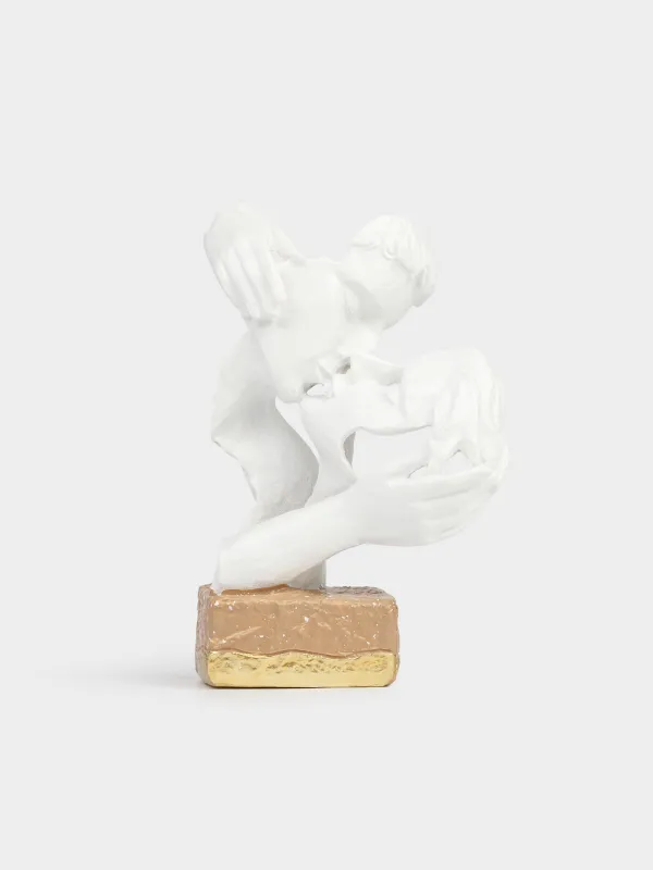 Статуэтка, 8х12 см, полирезин, молочная, Поцелуй, Baise, image-0