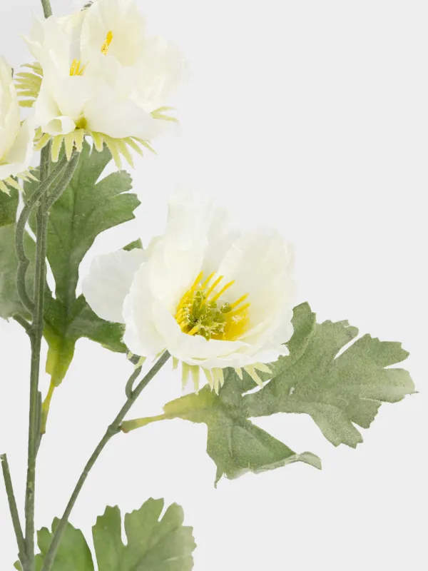 Ветка декоративная, 68 см, Белый мак, Poppy garden, image-2