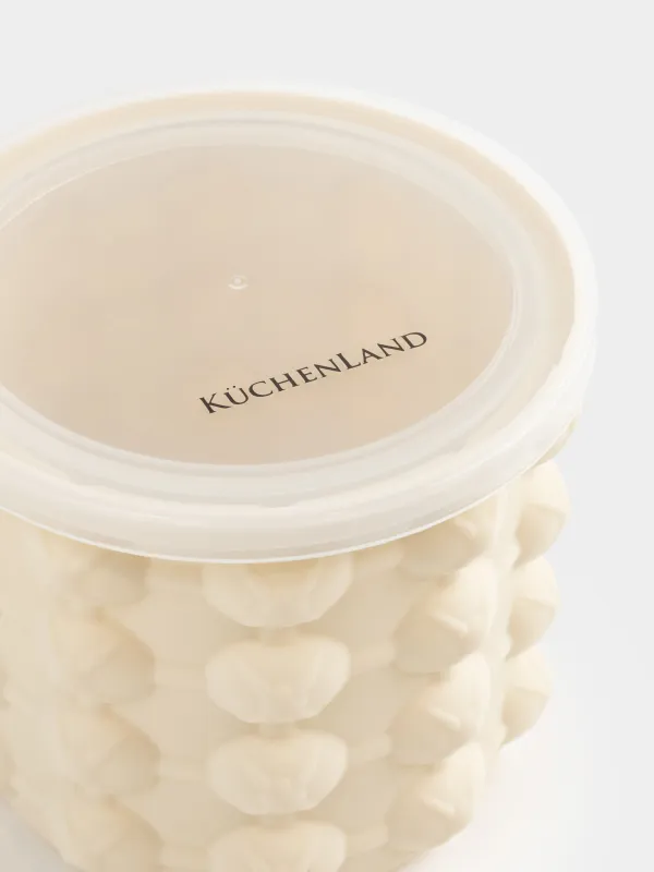 Форма для льда, 11х10 см, 40 отд, с крышкой, силикон/пластик, молочная, Soft kitchen, image-5